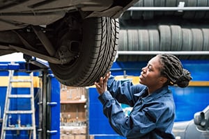 Installing a tire
